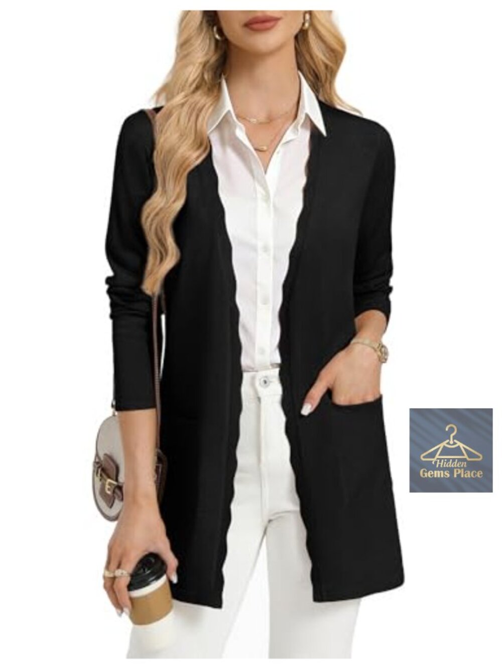 Long Cardigan Sweaters Women Business Casual Open Front Lightweight Knit